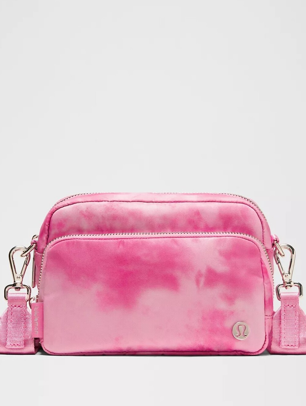 Lululemon 2L Smoothie Strawberry Pink Everywhere Crossbody Bag Silver Hardware